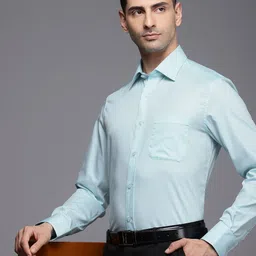 Louis Philippe Classic Checked Pure Cotton Formal Shirt-image-71