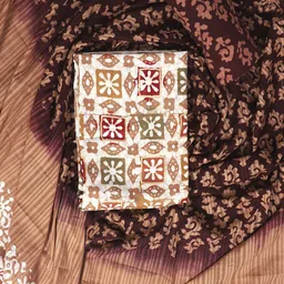SALWAR STUDIO Printed Pure Cotton Unstitched Dress Material-image-32