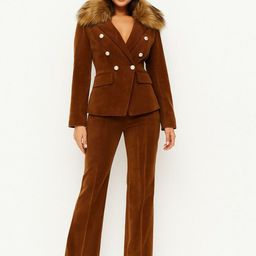 TRENBEE Notch Lapel Neck Blazer With Trousers Co-Ords-image-7