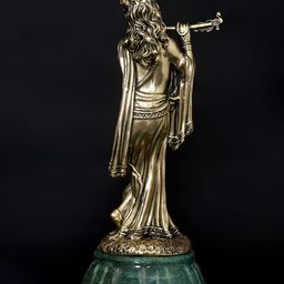 Exotic India Gold-Toned Fluting Lord Krishna Brass Idol Showpiece-image-76