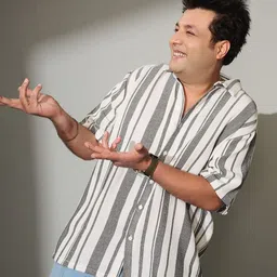 Instafab Plus Men Comfort Multi Stripes Opaque Striped Casual Shirt-image-79
