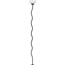 Devansh White & Pink Textured Zig Zag Floor Lamp-27