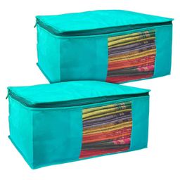 Kuber Industries Blue Set of 2 Regular Drawer Organiser Organisers-29