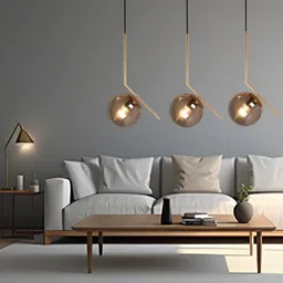 KINIS Gold-Toned & Black Solid Ceiling Lamp-31
