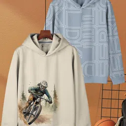 HELLCAT Boys Pack Of 2 Printed Hooded Pullover Sweatshirt-57