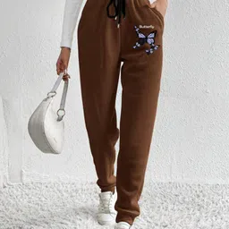 SAAHASAM Women Printed Relaxed Loose Fit Joggers Trousers-image-74