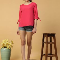 Oxolloxo Women Roll-Up Sleeves Top-picture-41