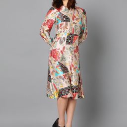 Stylecast X Kotty Women Floral Printed Puff Sleeve A-Line Dress-image-68