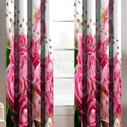 Aura White & Pink Set of 2 Floral Door-98