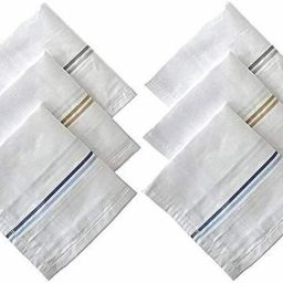 JAIN SAREES 100% Cotton Premium Collection Handkerchiefs Hanky For Men - Pack of 6 ["White"] Handkerchief-image-2
