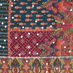 TEEJH Ethnic Motifs Printed Dupatta Wth Mirror Work image 3