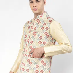 Badoliya & Sons Printed Nehru Jacket image 2