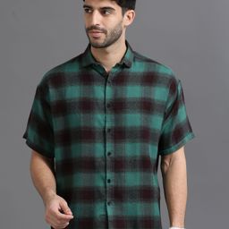 Kolor Fusion Men Smart Tartan Checks Checked Casual Shirt-image-57