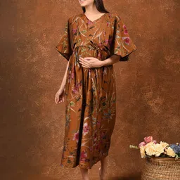 GOLDSTROMS Floral Print Flared Sleeve Maternity A-Line Dress-image-42
