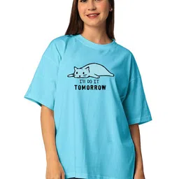 STATUS MANTRA Typography Printed Drop-Shoulder Sleeves Cotton T-shirt-image-33