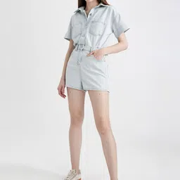 DeFacto Women Shirt Collar Jumpsuit-picture-23
