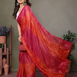 yourwish Woven Design Embroidered Pure Georgette Block Print Saree-picture-37