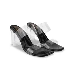 Stylestry Block Sandals with Tassels-18