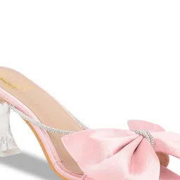Stylestry Textured Block Sandals with Bows image 4