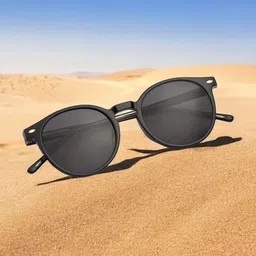 Ted Smith Unisex Round Sunglasses with Polarised and UV Protected Lens-57