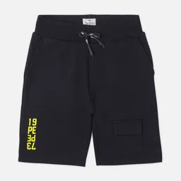 Pepe Jeans Boys Printed Ribbed Waist Shorts-42