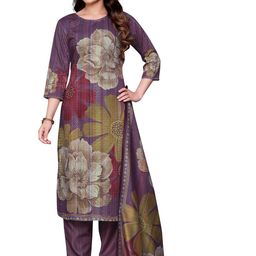 PARVOTSAV Purple Cotton Blend Kurta Sets-51