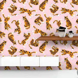 ArtzFolio Printed UV-Resistant Anti-Bacterial Baby Tigers Peel & Stick Wallpaper-image-71