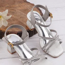 BAESD Girls Embellished Block Mules-54