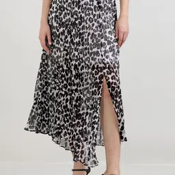 DKNY Printed Flared Maxi Skirt-image-44