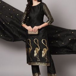 VredeVogel Women Ethnic Motifs Regular Kurta with Trousers & With Dupatta-image-75