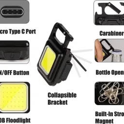 bloomify 4 Light Modes Portable Pocket Light For Keychain 4 hrs Torch Emergency Light image 4