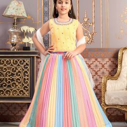 Aarika Girls Embellished Ready to Wear Lehenga & Blouse With Dupatta-43