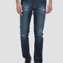 Numero Uno Men Slim Fit Mildly Distressed Light Fade Stretchable Jeans-image-5