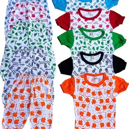 Fly Step Kids Printed Pack Of 5 Clothing Set-image-58