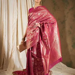SHADOW & SAINING Woven Design Zari Banarasi Saree-picture-15