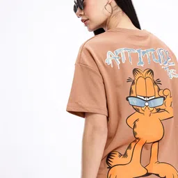 Kook N Keech Garfield Printed Oversized T-shirt-picture-47