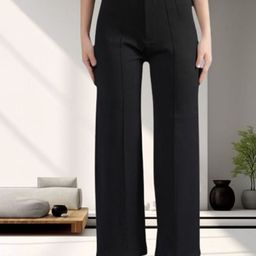 BAESD Women Straight Fit High-Rise Trousers-image-96