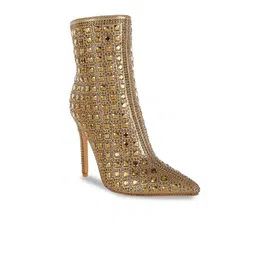 London Rag Women Pointed Toe Rhinestones Stiletto Boots-16