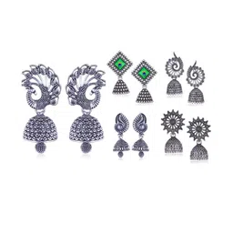 Sangria Silver-Plated Alloy Earrings-80