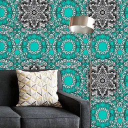 ArtzFolio Printed UV-Resistant Anti-Bacterial Abstract White Snowflakes Peel & Stick Wallpaper-6