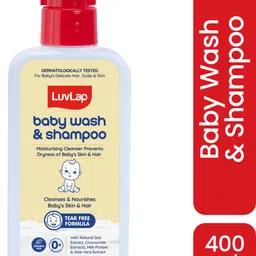 luvlap Baby Wash & Shampoo -400ml with Chamomile, Oatmeal & Shea Butter, Paraben Free-picture-18