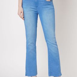 Kraus Jeans Women Flared High-Rise Light Fade Jeans-image-88