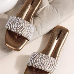 Anouk Women Embellished Open Toe Flats-20