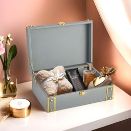 Aura Trunk Box Grey Jewellery Organiser-47