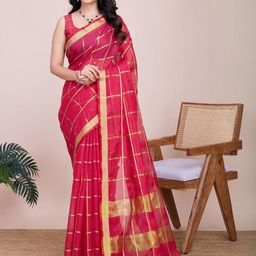 VARNI FABRICS Woven Design Zari Kota Saree-image-54