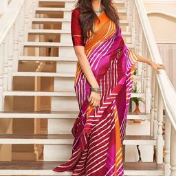 ROOP SUNDARI SAREES Leheriya printed Supernet Saree-51