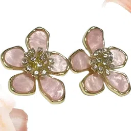 AKISON JEWELS Floral Studs Earrings-12