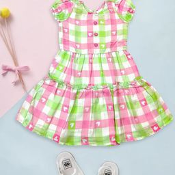 BAESD Print Puff Sleeve Fit & Flare Dress-image-60