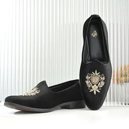 House of Pataudi Men Embellished Loafer-picture-25