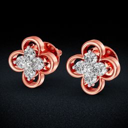 Joyalukkas 18KT Gold Diamond Stud Earrings 1.58gm-image-18